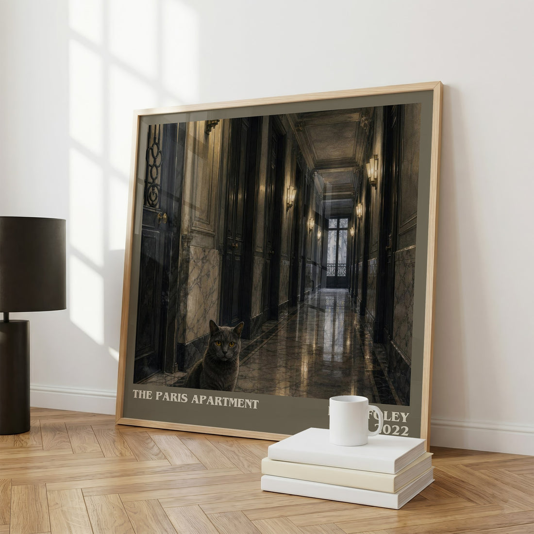 The Paris Apartment literary print framed by window – literary home decor