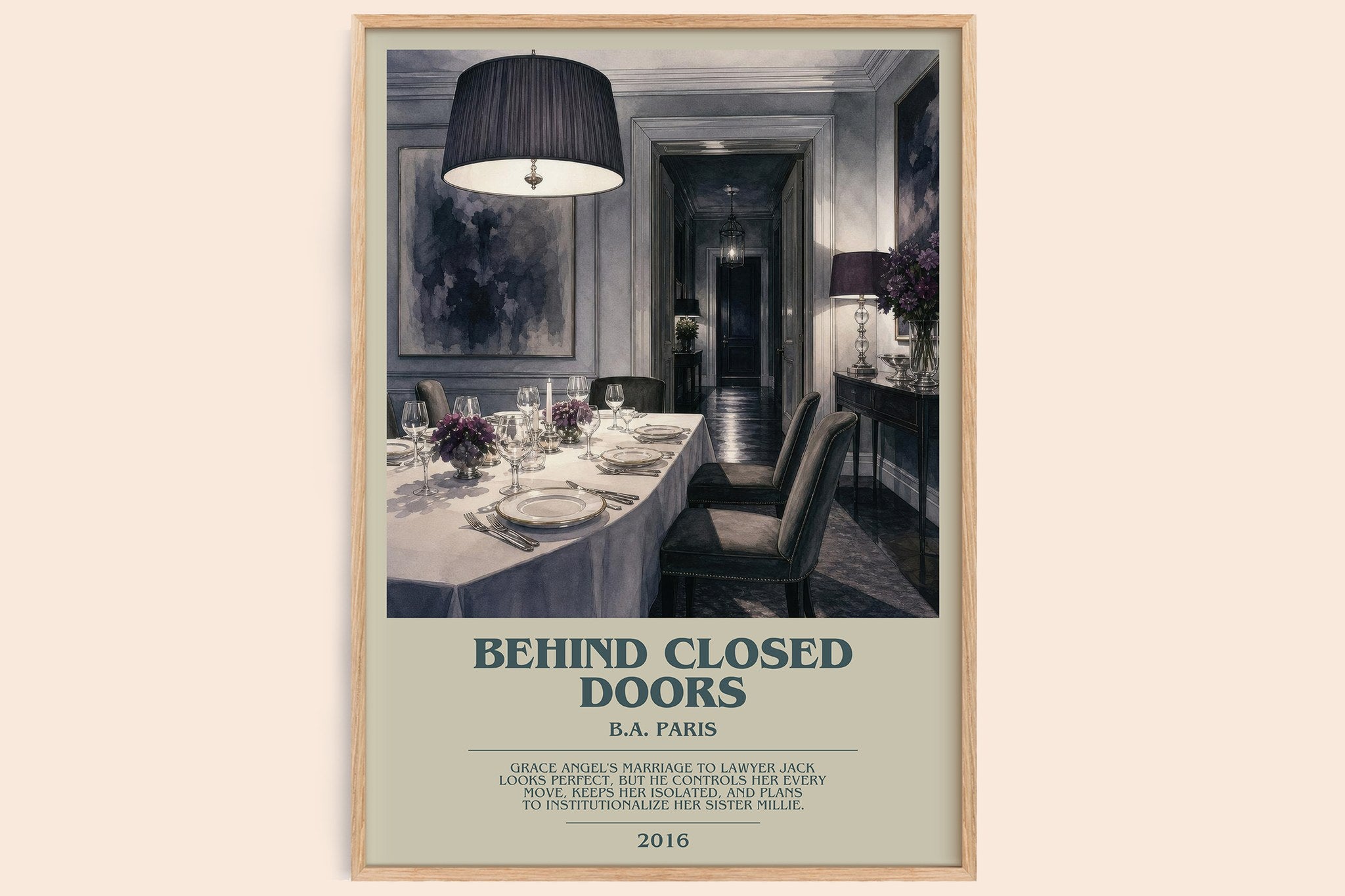 Behind Closed Doors Bookish Wall Art by B.A. Paris