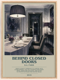 Behind Closed Doors Bookish Wall Art by B.A. Paris – image 1