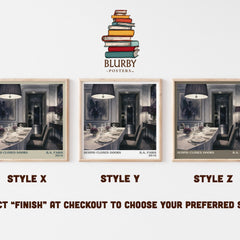 Behind Closed Doors literary print in frame leaning in hallway – thriller wall art