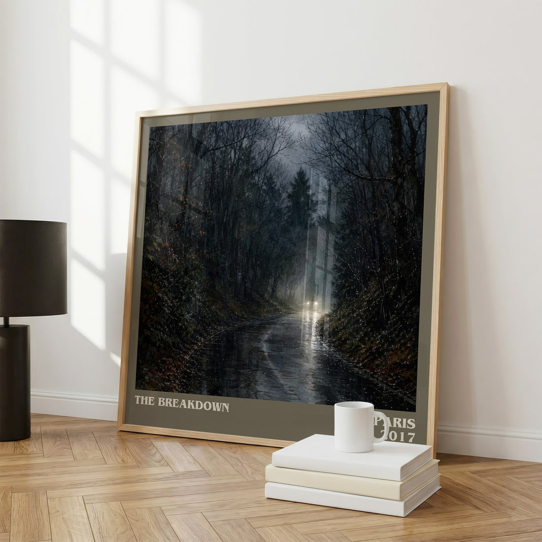 The Breakdown literary print framed by window – literary home decor