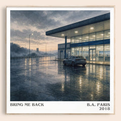 Bring Me Back literary book poster by B.A. Paris – framed literary art print