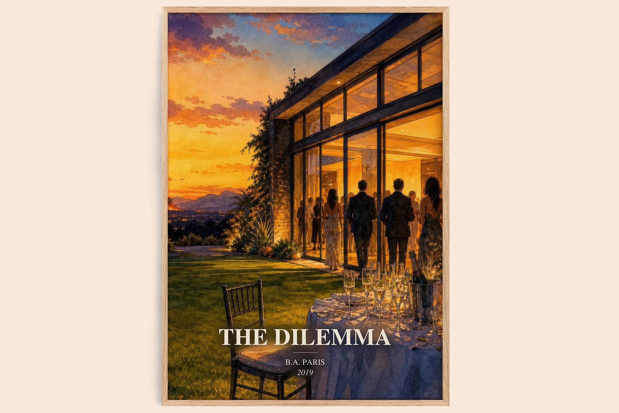 The Dilemma Book Watercolour Illustration by B.A. Paris