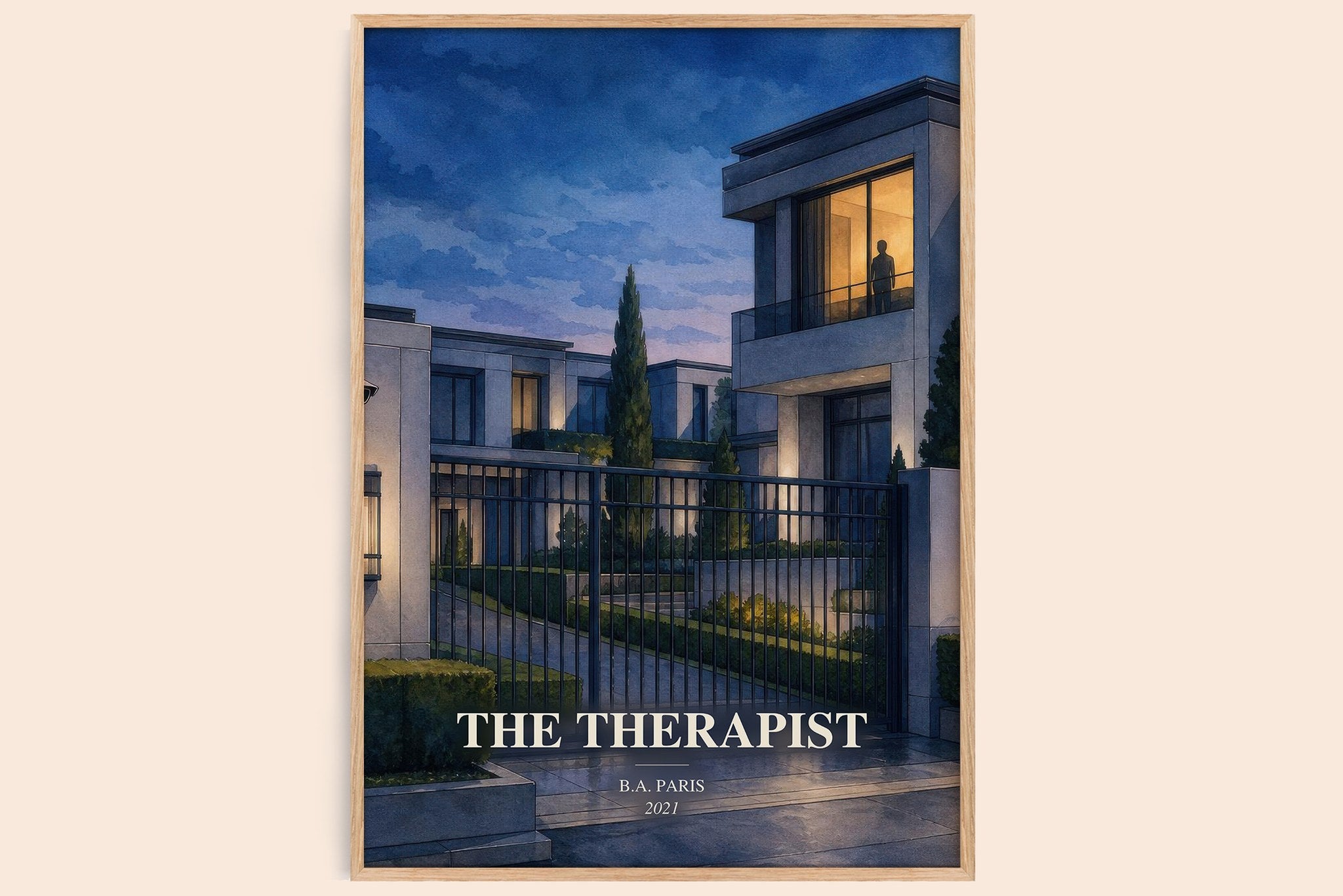 The Therapist Book Watercolour Illustration by B.A. Paris