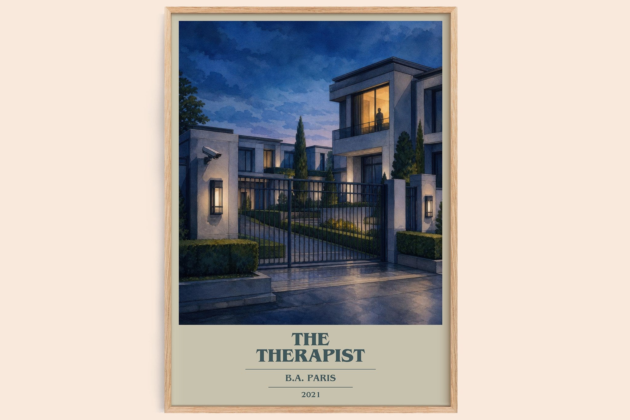 The Therapist Book Cover Poster by B.A. Paris