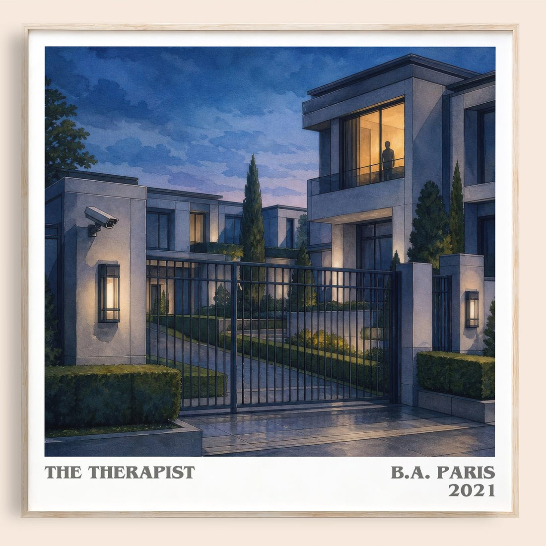 The Therapist literary book poster by B.A. Paris – framed literary art print
