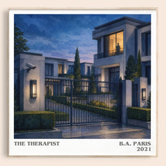 The Therapist literary book poster by B.A. Paris – framed literary art print