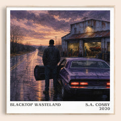 Blacktop Wasteland literary book poster by S.A. Cosby – framed literary art print