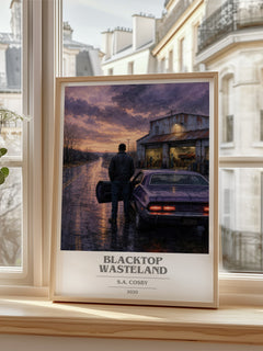 Blacktop Wasteland book cover poster colour and style options – S.A. Cosby book art