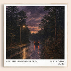 All the Sinners Bleed literary book poster by S.A. Cosby – framed literary art print