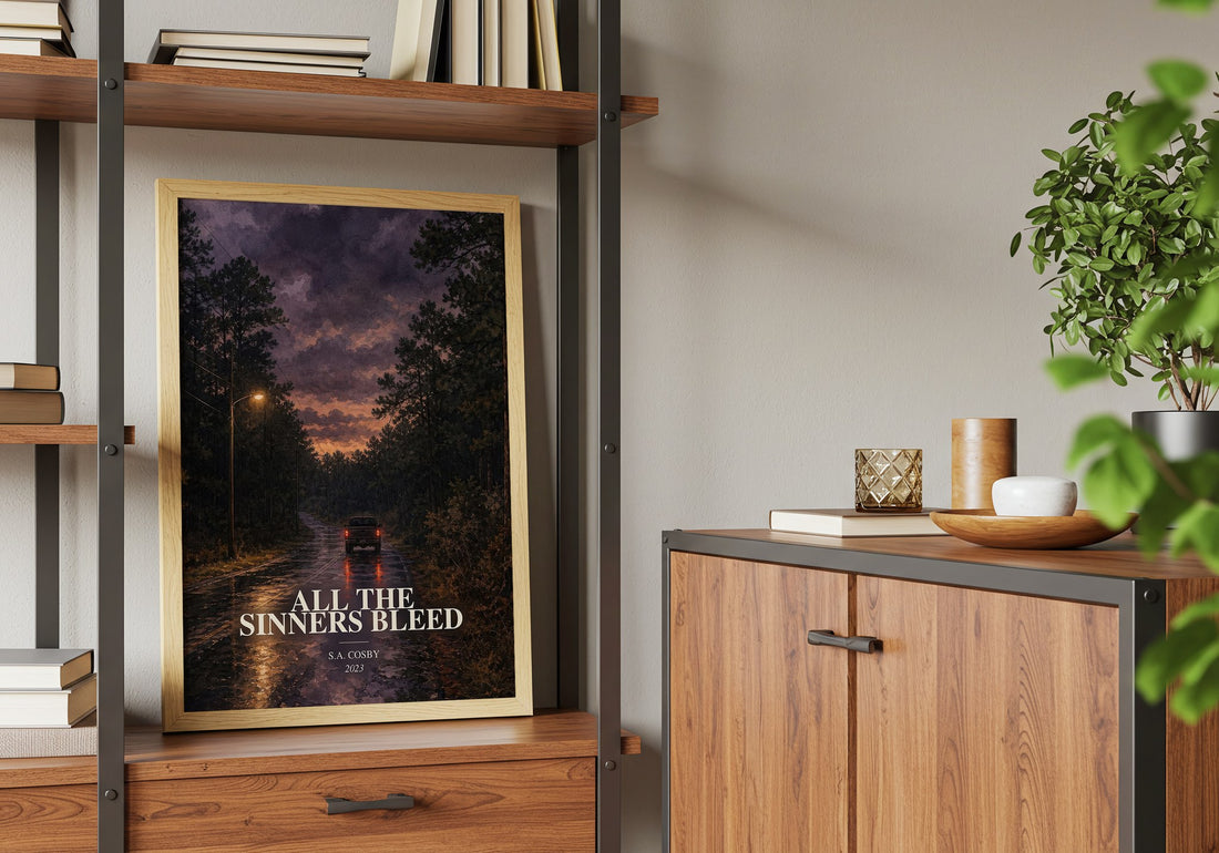 All the Sinners Bleed book watercolour illustration paper finish options – matte satin gloss