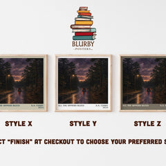 All the Sinners Bleed literary print in frame leaning in hallway – crime wall art
