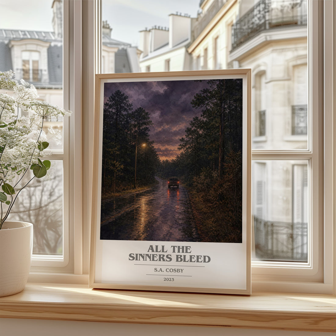 All the Sinners Bleed book cover poster colour and style options – S.A. Cosby book art