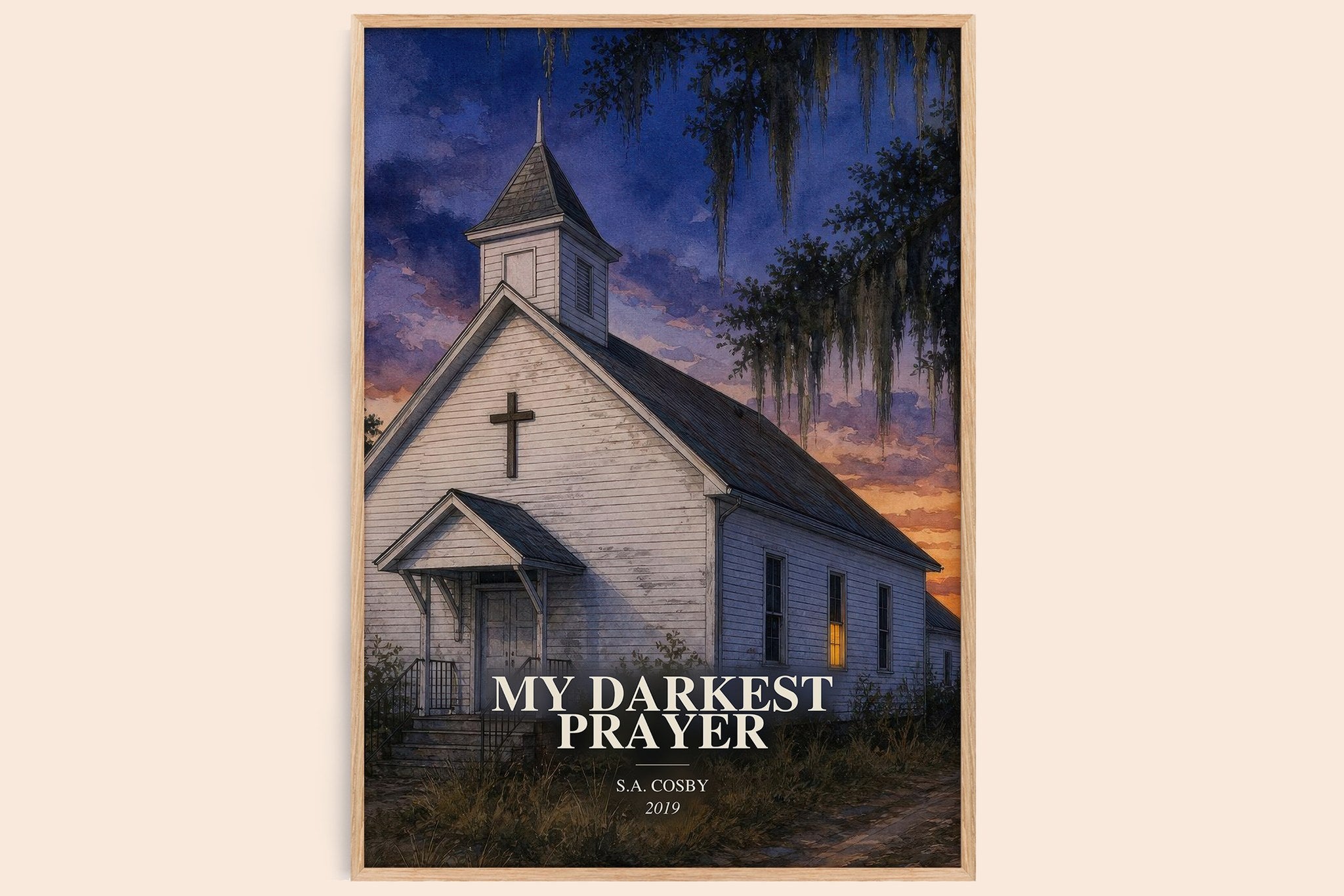 My Darkest Prayer Book Watercolour Illustration by S.A. Cosby