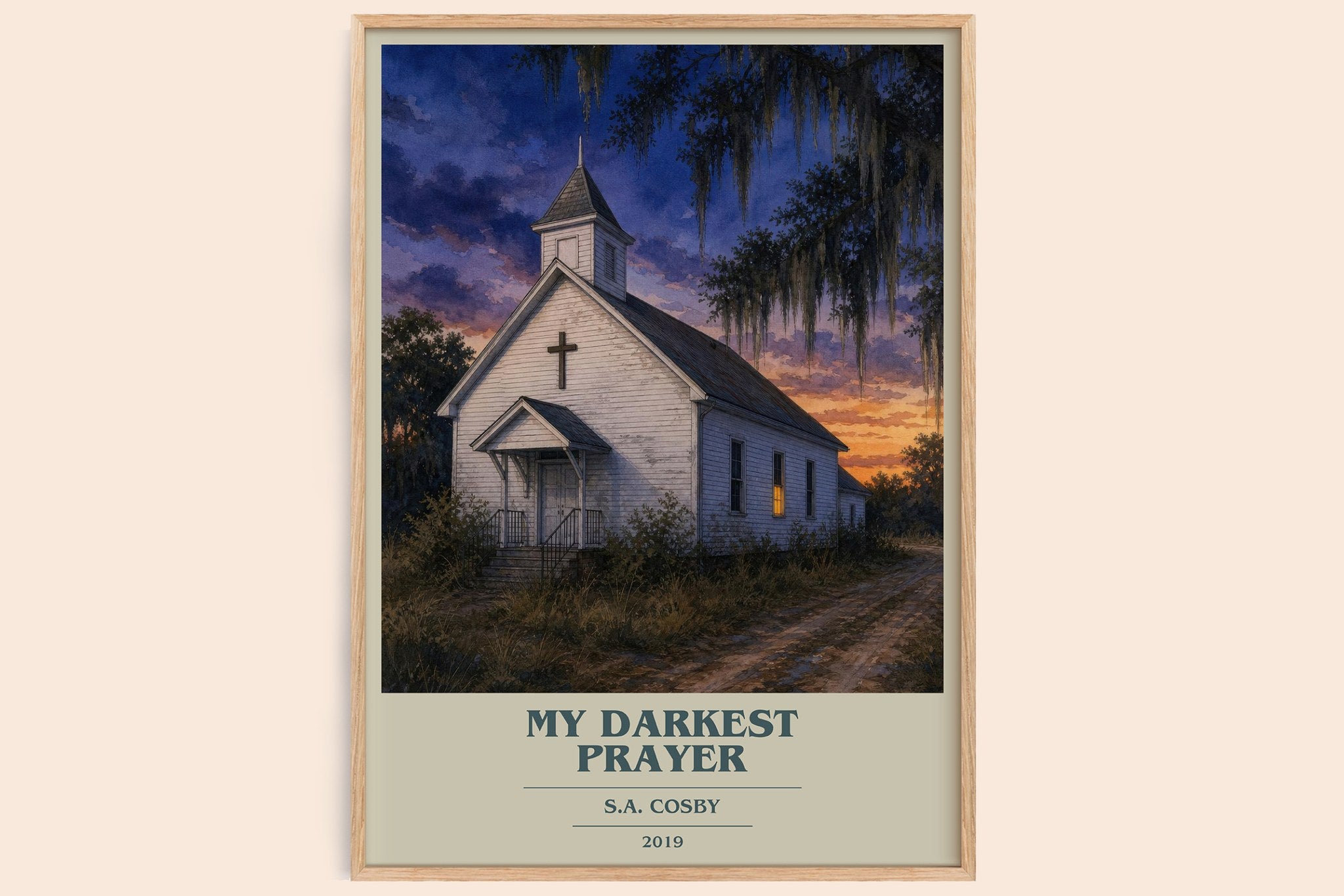 My Darkest Prayer Book Cover Poster by S.A. Cosby