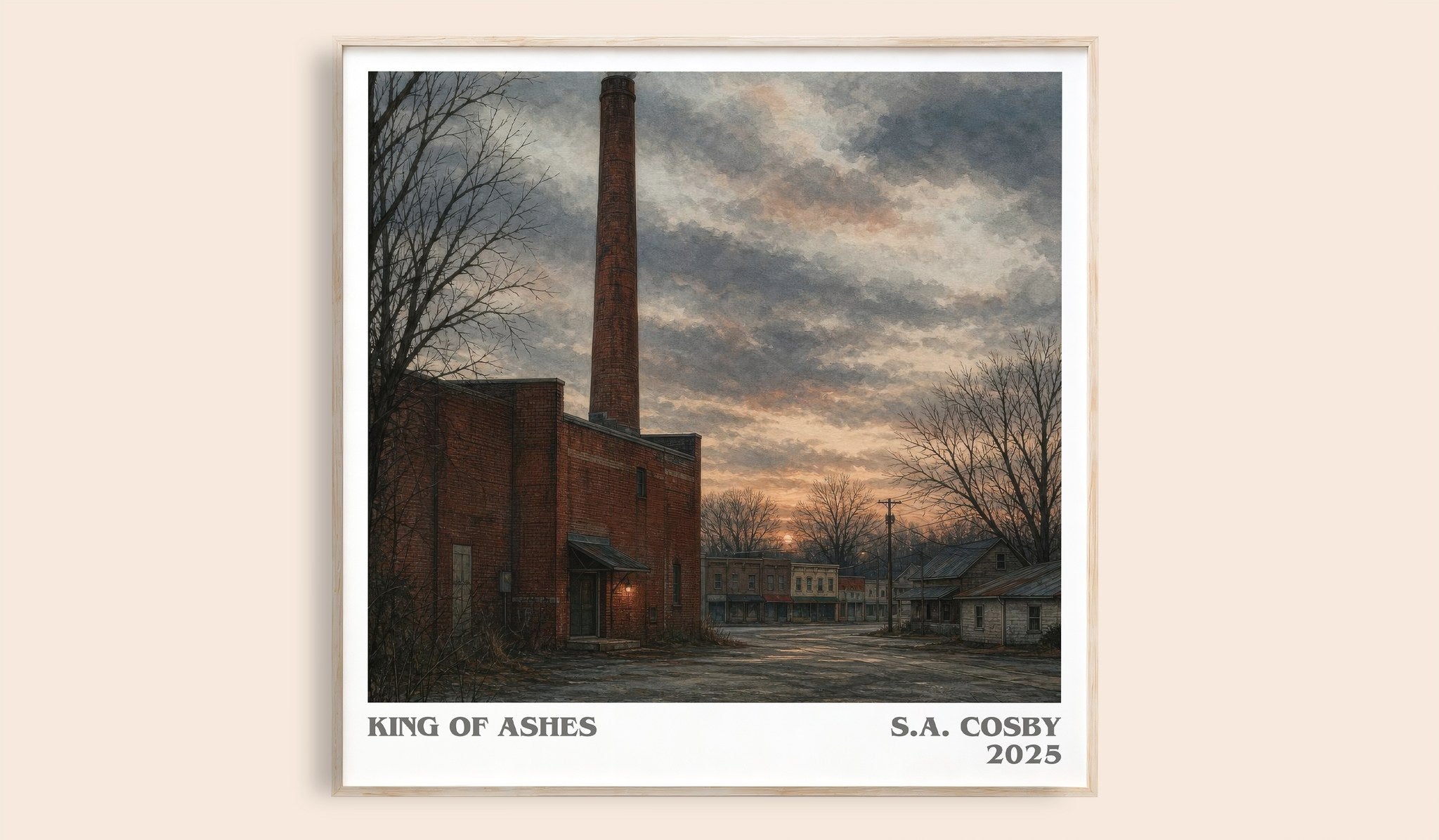 King of Ashes Literary Art Print by S.A. Cosby