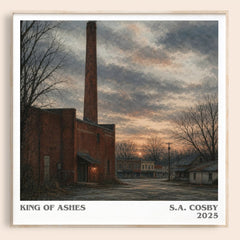 King of Ashes literary book poster by S.A. Cosby – framed literary art print