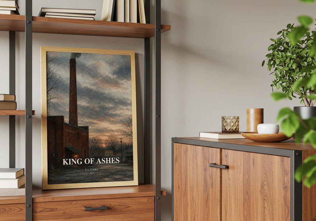 King of Ashes book watercolour illustration paper finish options – matte satin gloss