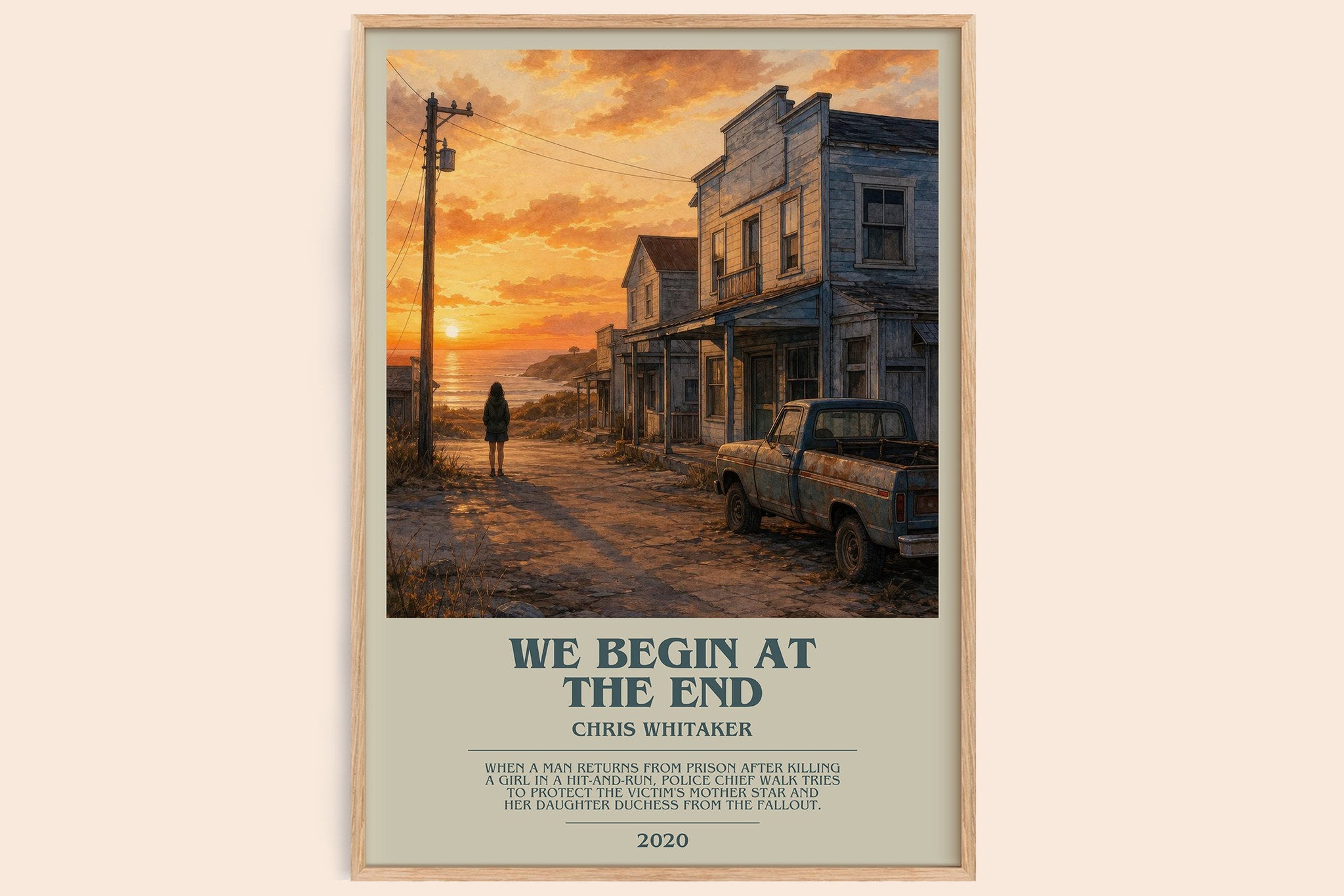 We Begin at the End Bookish Wall Art by Chris Whitaker