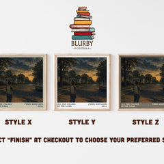 All the Colors of the Dark literary print in frame leaning in hallway – mystery wall art