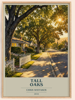 Tall Oaks book cover book poster by Chris Whitaker – framed literary art print