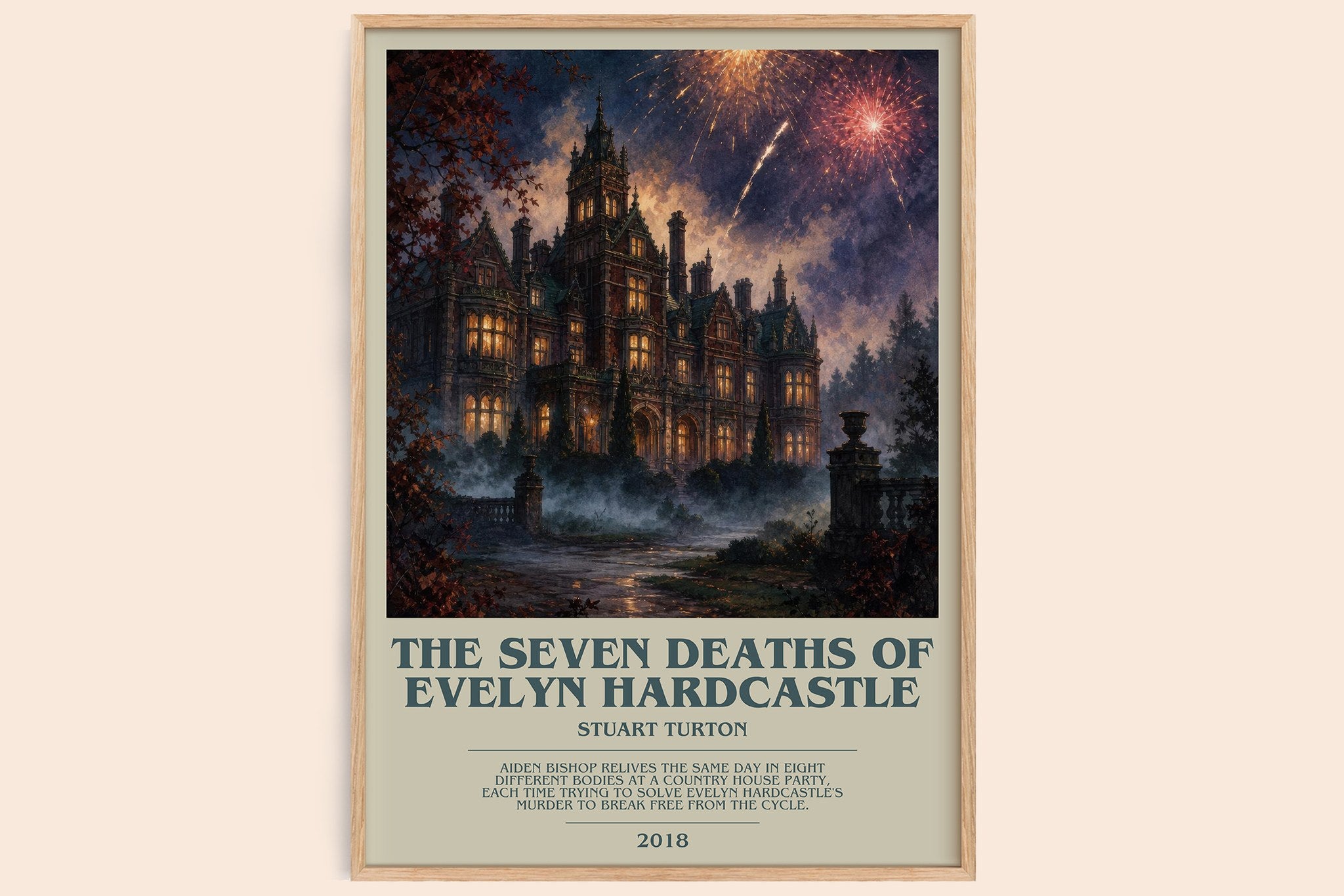Seven Deaths of Evelyn Hardcastle Bookish Wall Art by Stuart Turton