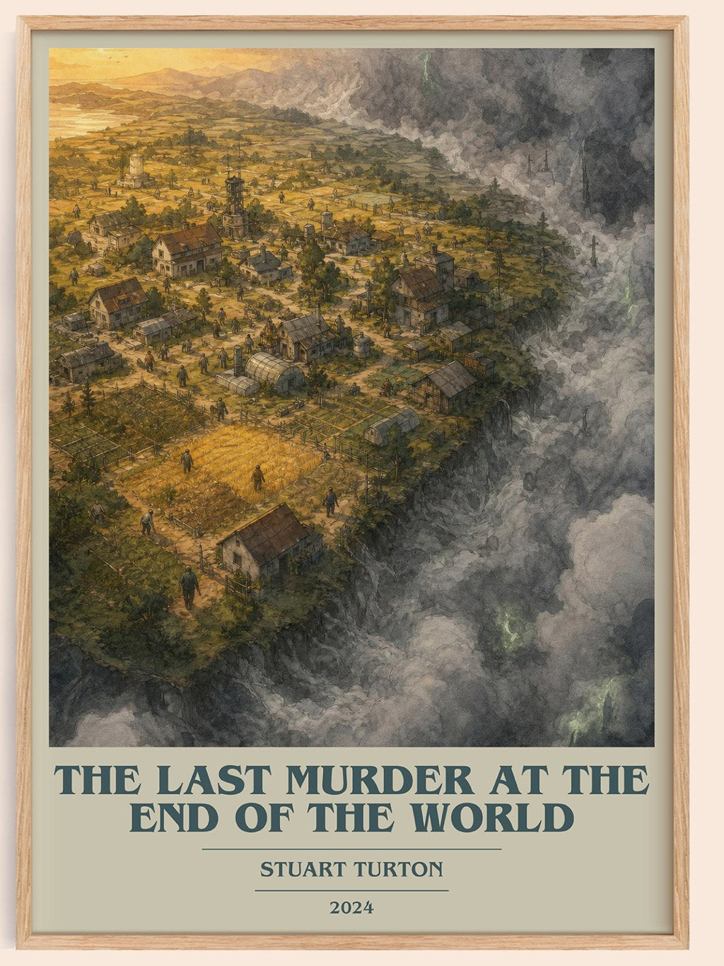 The Last Murder at the End of the World book cover book poster by Stuart Turton – framed literary art print