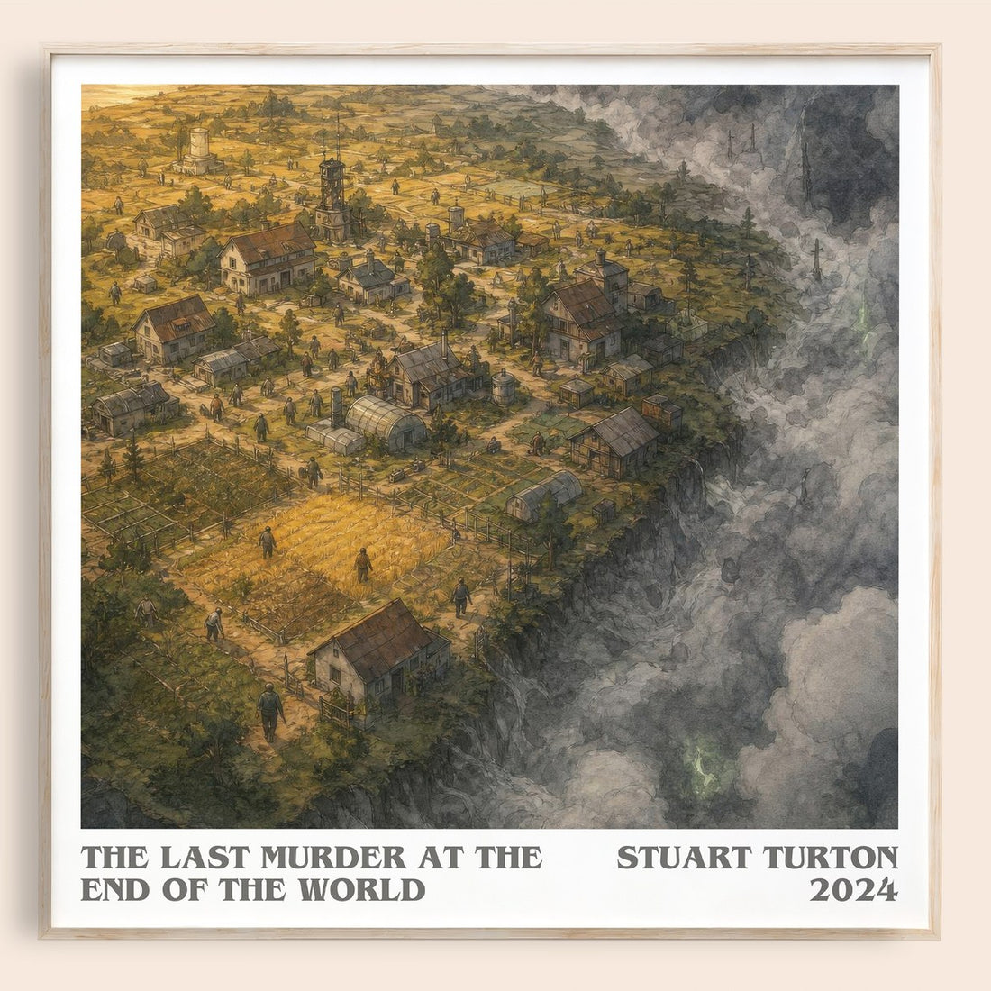 The Last Murder at the End of the World literary book poster by Stuart Turton – framed literary art print