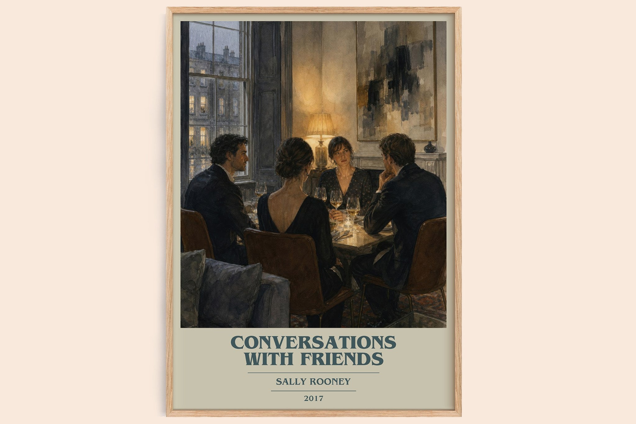 Conversations with Friends Book Cover Poster by Sally Rooney
