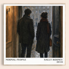 Normal People literary book poster by Sally Rooney – framed literary art print