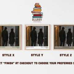 Normal People literary print in frame leaning in hallway – contemporary fiction wall art