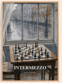 Intermezzo watercolour book poster by Sally Rooney – framed literary art print