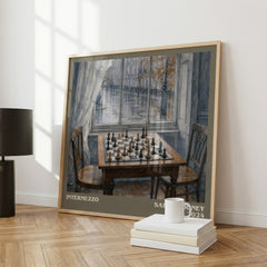 Intermezzo literary print framed by window – literary home decor