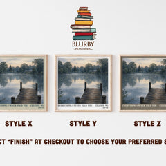 Everything I Never Told You literary print in frame leaning in hallway – contemporary fiction wall art