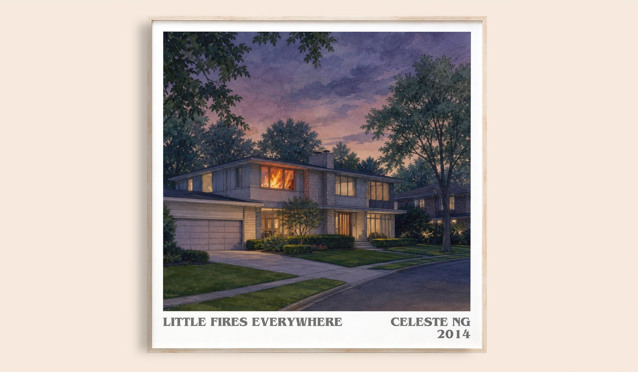 Little Fires Everywhere Literary Art Print by Celeste Ng