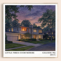 Little Fires Everywhere literary book poster by Celeste Ng – framed literary art print