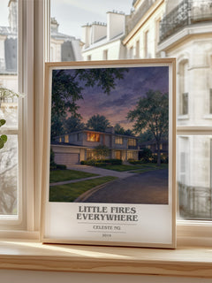 Little Fires Everywhere book cover poster colour and style options – Celeste Ng book art