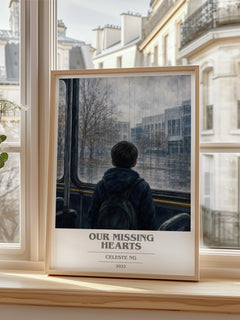 Our Missing Hearts book cover poster colour and style options – Celeste Ng book art