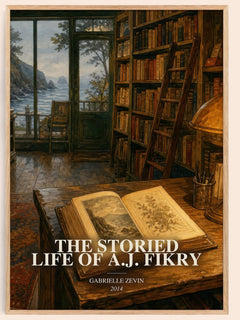 The Storied Life of A.J. Fikry watercolour book poster by Gabrielle Zevin – framed literary art print