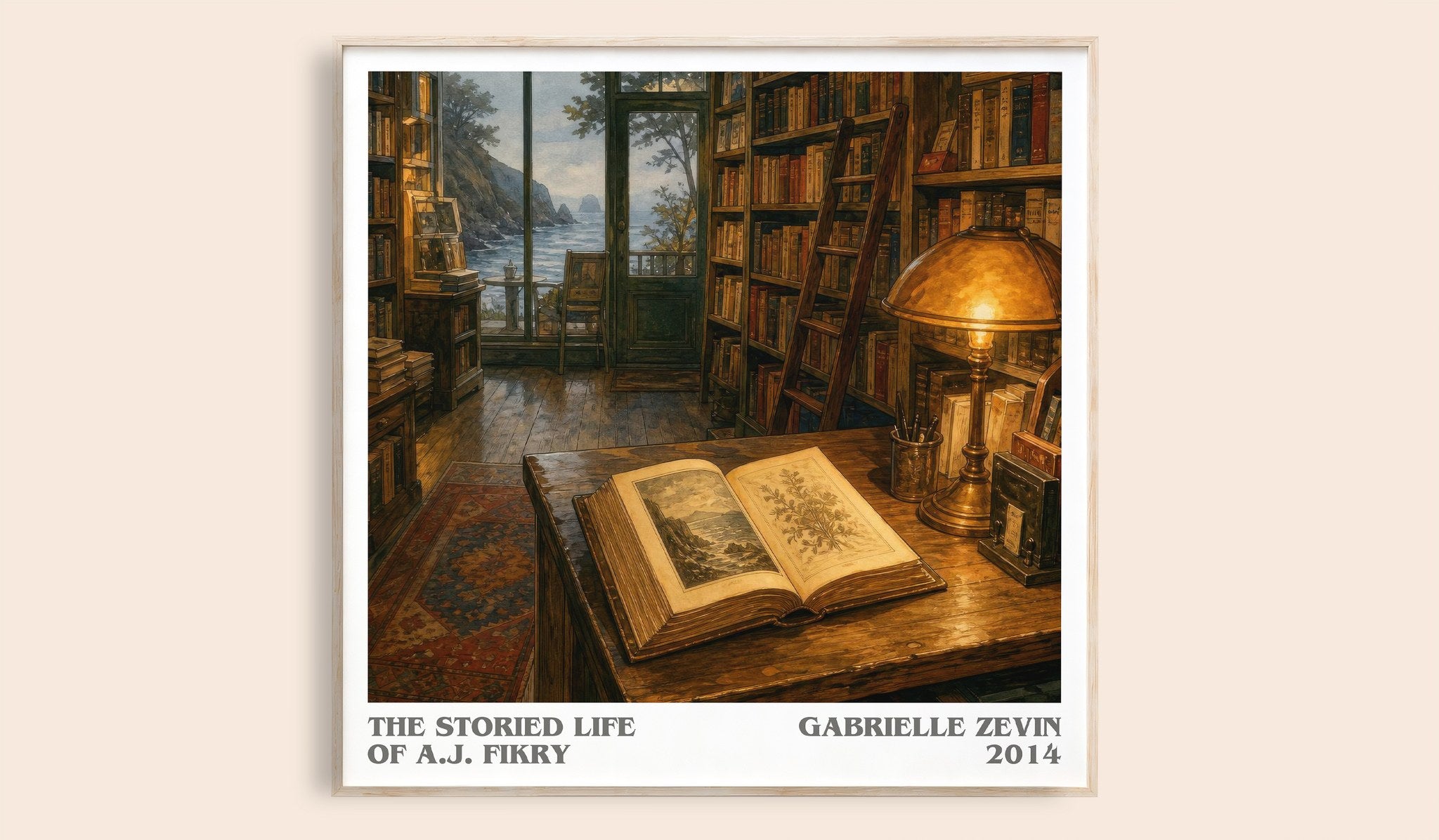 The Storied Life of A.J. Fikry Literary Art Print by Gabrielle Zevin