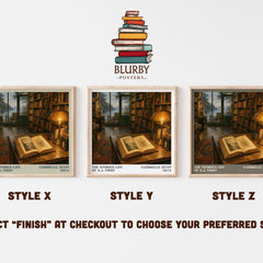 The Storied Life of A.J. Fikry literary print in frame leaning in hallway – contemporary fiction wall art