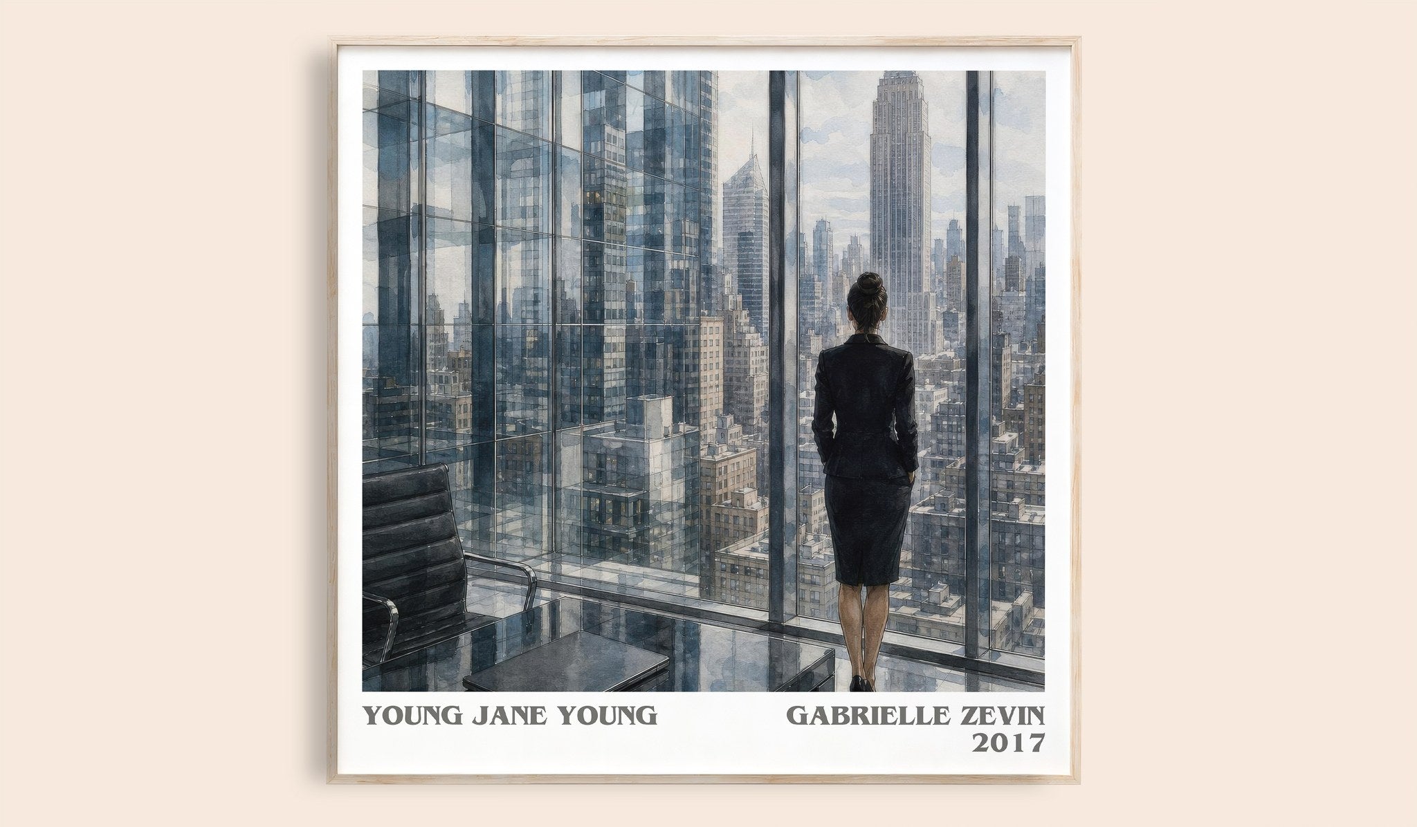 Young Jane Young Literary Art Print by Gabrielle Zevin