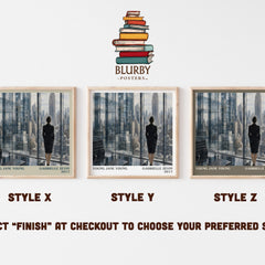 Young Jane Young literary print in frame leaning in hallway – contemporary fiction wall art