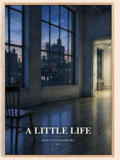 A Little Life watercolour book poster by Hanya Yanagihara – framed literary art print