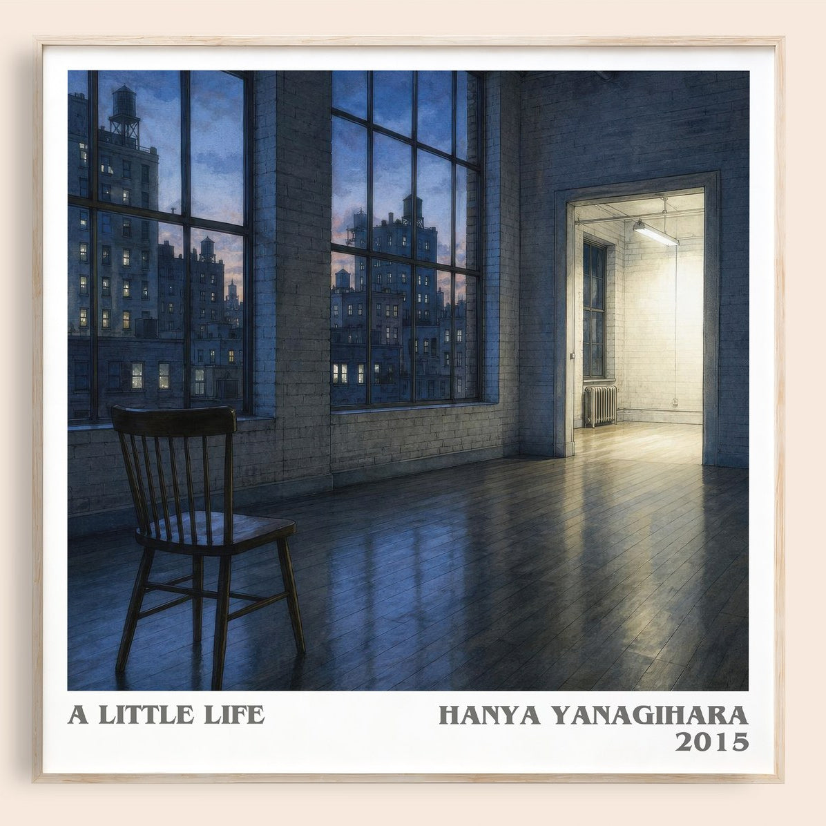 A Little Life literary book poster by Hanya Yanagihara – framed literary art print
