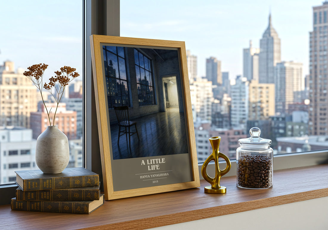 A Little Life book cover print framed by window – literary home decor
