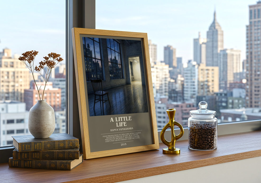 A Little Life bookish print framed by window – literary home decor