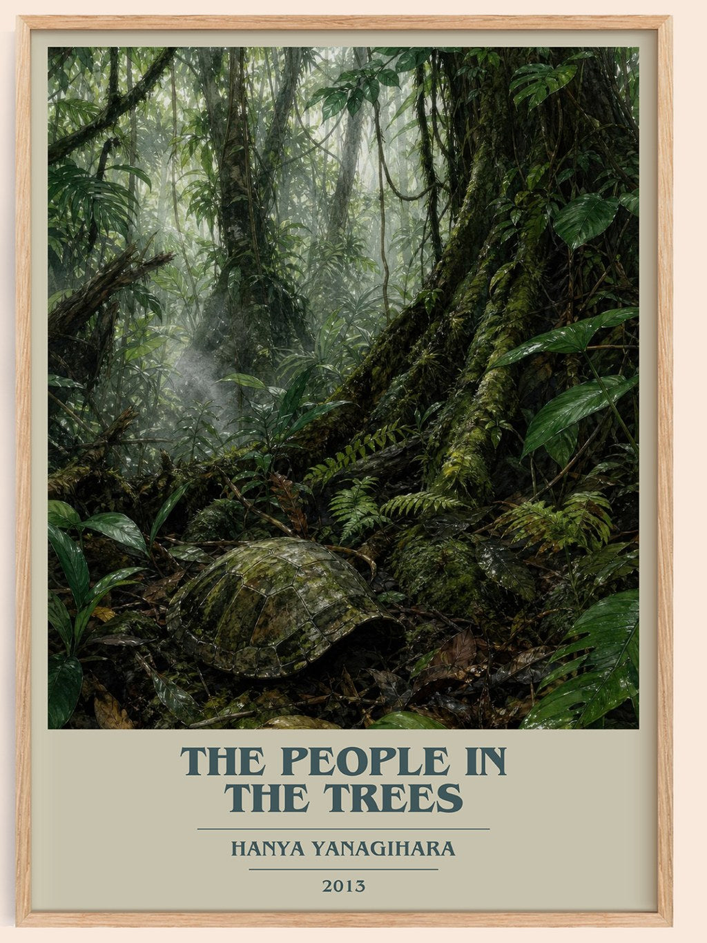 The People in the Trees book cover book poster by Hanya Yanagihara – framed literary art print