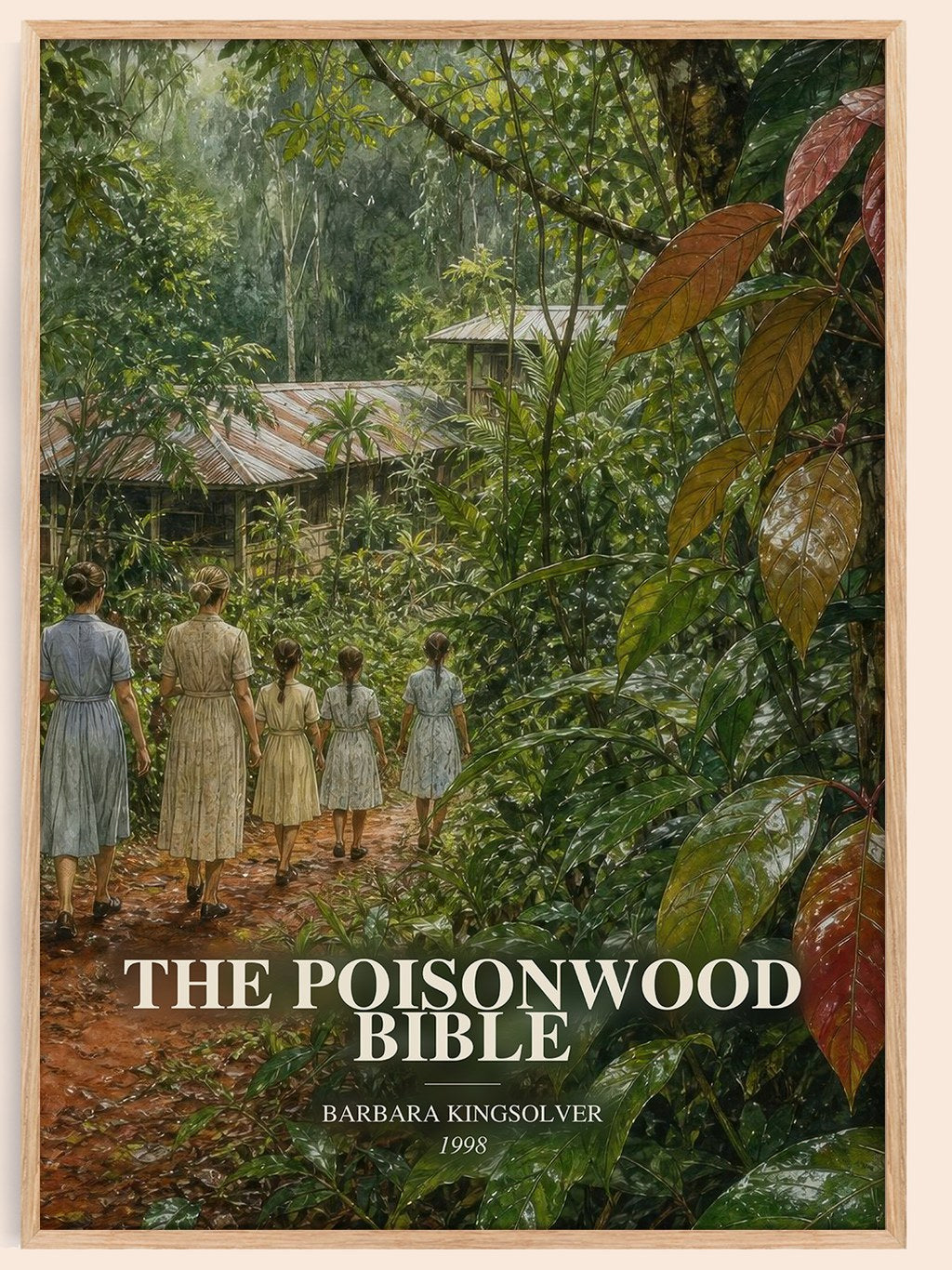 The Poisonwood Bible watercolour book poster by Barbara Kingsolver – framed literary art print