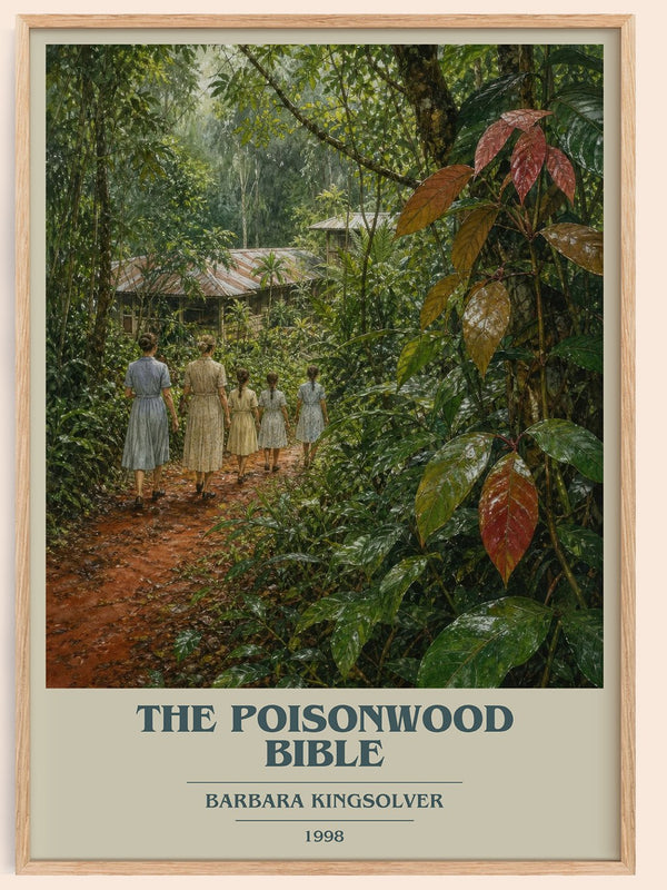 The Poisonwood Bible book cover book poster by Barbara Kingsolver – framed literary art print